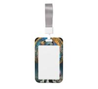 Porte-badge coulissant en plastique rigide avec motif chien amusant pour infirmières et bureau