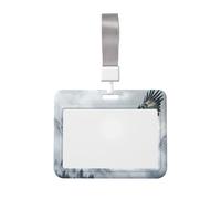 Porte-badge coulissant en plastique rigide avec motif d'aigle planant au-dessus des montagnes pour infirmières et bureau