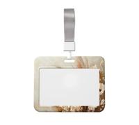 Porte-badge coulissant en plastique rigide avec motif floral bohème avec fleurs sauvages pour infirmières, bureau