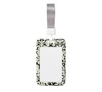 Porte-badge coulissant en plastique rigide avec motif floral rétro pour infirmières et bureau