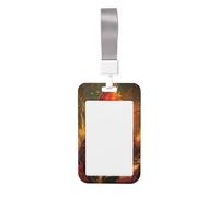 Porte-badge coulissant en plastique rigide avec motif oiseau rouge du Nord pour infirmières et bureau