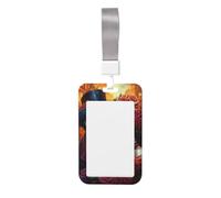 Porte-badge coulissant en plastique rigide avec motif tête de mort rose pour infirmières et bureau