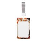 Porte-badge coulissant en plastique rigide avec motif vache des Highlands, arbre d'automne pour infirmières, bureau