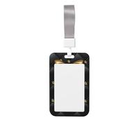 Porte-badge coulissant en plastique rigide avec nœud en ruban doré et grille diamantée pour cartes de travail pour infirmières et bureau