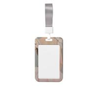 Porte-badge coulissant en plastique rigide avec robe de ballet rose pour femme