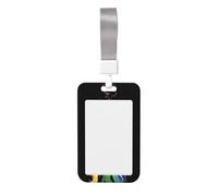 Porte-badge coulissant en plastique rigide avec silhouette de femme abstraite, coloré, porte-badge, porte-nom pour infirmières, bureau
