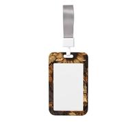 Porte-badge coulissant en plastique rigide avec tête de mort humaine et tournesols pour infirmières, bureau