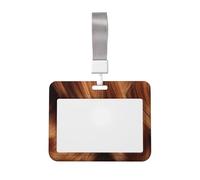Porte-badge coulissant en plastique rigide avec texture de cheveux brillants Orange Pour infirmières et bureau