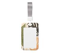 Porte-badge coulissant en plastique rigide imprimé botanique bohème pour infirmières et bureau