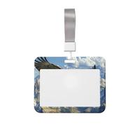 Porte-badge coulissant en plastique rigide pour badge d'identification majestueux aigle chauve
