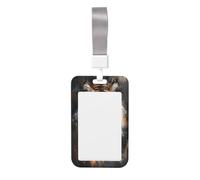 Porte-badge coulissant en plastique rigide pour badge d'identification Motif tigre majestueux Pour infirmières et bureau