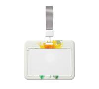 Porte-badge coulissant en plastique rigide pour carte de travail, porte-nom pour infirmières, bureau