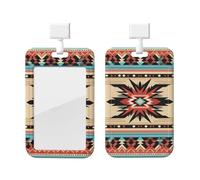 Porte-badge coulissant en plastique vertical pour bureau, motifs amérindiens, étui de protection pour carte d'identité de travail pour permis de conduire, d'infirmière