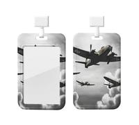 Porte-badge coulissant en plastique vertical pour bureau, porte-badge de la guerre mondiale, étui de protection pour carte d'identité de travail, pour permis de conduire, d'infirmière