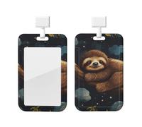 Porte-badge coulissant en plastique vertical pour paresseux de bureau endormi, étui de protection pour carte d'identité de travail, pour permis de conduire, d'infirmière