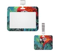 Porte-badge coulissant horizontal en plastique avec fenêtre transparente - Porte-badge coloré en plastique rigide - Protection pour cartes de crédit - Pour bureau