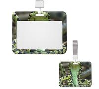Porte-badge coulissant horizontal en plastique pour bureau, cobra, serpent, étui de protection pour carte d'identité de travail, carte de nom pour permis de conduire, d'infirmière