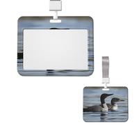 Porte-badge coulissant horizontal en plastique pour bureau - Porte-badge pour permis de conduire, d'infirmière