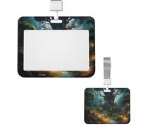 Porte-badge coulissant horizontal en plastique pour bureau, porte-badges de forêt, étui de protection pour carte d'identité de travail, carte de nom pour permis de conduire, d'infirmière