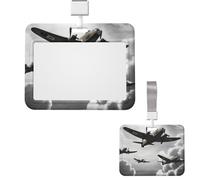 Porte-badge coulissant horizontal en plastique pour bureau, porte-badges de guerre mondiale, étui de protection pour carte d'identité de travail, carte de nom pour permis de conduire, d'infirmière