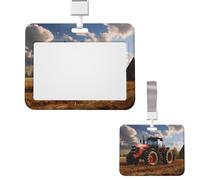 Porte-badge coulissant horizontal en plastique pour bureau, tracteur agricole, étui de protection pour carte d'identité de travail, carte de nom pour permis de conduire, d'infirmière