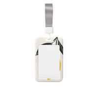 Porte-badge coulissant minimaliste bohème en plastique rigide pour cartes de travail pour infirmières et bureau