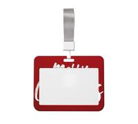 Porte-badge coulissant minimaliste en plastique rigide avec inscription « Merry Christmas » - Pour infirmières et bureau