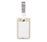 Porte-badge coulissant minimaliste en plastique rigide pour musicien de rue jouant du saxophone pour infirmières et bureau