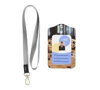 Porte-badge coulissant tendance imprimé pépites de chocolat, étui avec enrouleur rétractable et mousqueton et sangle détachable pour carte de protection