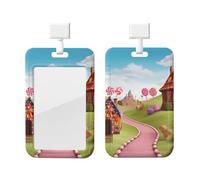 Porte-badge coulissant vertical en plastique avec fenêtre transparente pour carte d'identité, carte de crédit pour bureau, travail, infirmière