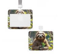 Porte-badge coulissant vertical en plastique avec fenêtre transparente pour carte d'identité, carte de crédit pour bureau, travail, infirmière