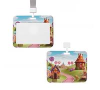 Porte-badge coulissant vertical en plastique avec fenêtre transparente pour carte d'identité, carte de crédit pour bureau, travail, infirmière