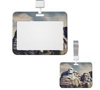 Porte-badge coulissant vertical en plastique avec fenêtre transparente pour carte d'identité, carte de crédit pour bureau, travail, infirmière