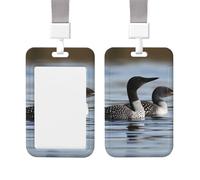 Porte-badge coulissant vertical en plastique pour bureau - Porte-badge de bureau - Étui de protection pour carte d'identité de travail pour permis de conduire, d'infirmière