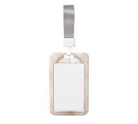 Porte-badge coulissant vintage en plastique rigide avec motif tournesols pour cartes de travail, porte-nom pour infirmières et bureau