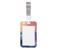 Porte-badge d'art dauphins avec cordon détachable, étui de protection en plastique rigide étanche pour carte d'identité, pour enseignant, infirmière, médecin, bureau