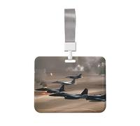 Porte-badge d'avion de guerre avec lanière en plastique - Protecteur de carte d'identité avec fenêtre transparente - Pour infirmière, médecin, fournitures de bureau