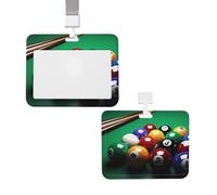 Porte-badge de billard avec clip rétractable, étui en plastique étanche et protection pour cordon, pochette pour badge de travail, porte-badge à enrouleur, étiquette nominative pour le travail, le bur