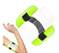 Porte-badge de bras - Brassard flexible pour carte d'identité, couverture transparente durable avec sangle élastique | Support léger pour la construction, la formation, les festivals, le sport ou les