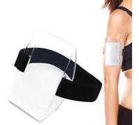 Porte-badge de bras porte-passe de ski en plastique transparent avec sangle réglable manchon carte d'identité portable pour passe travail brassard universel