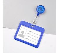 Porte-Badge De Carte De Crédit Pour Hommes Et Femmes,Porte-Carte,Lanière,Infirmière,Étudiant,Étiquette De Nom,Porte-Badge D'identification,1 Pièce - Type Blue Horizontal