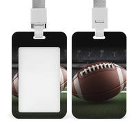 Porte-badge de football américain en plastique rigide pour cartes d'identité, cartes de crédit et cartes de proximité