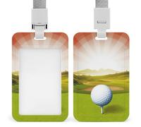 Porte-badge de golf en plastique rigide pour cartes d'identité, cartes de crédit et cartes de proximité