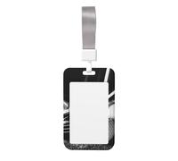 Porte-badge de golf noir et blanc avec cordon détachable, étui de protection en plastique rigide étanche pour carte d'identité pour enseignant, infirmière, médecin, bureau