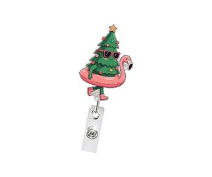 Porte-badge de Noël avec accessoire porte-clés à clip en métal, C | Porte-badge de noël avec Clip de ceinture en métal, pour conférences, paillettes ABS, étudiant en médecine, usage