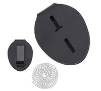 Porte badge de police NICENEEDED, porte-badge de sécurité noir, porte-badge de ceinture avec clip en métal et chaîne en cuir
