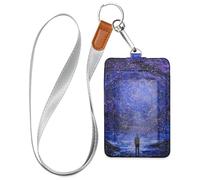 Porte-badge de travail en cuir pour femme avec cordon et capacité de 3 cartes pour le personnel, les officiers, les étudiants, les médecins, les employés