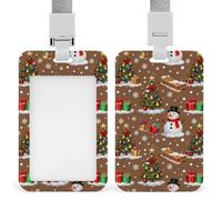 Porte-badge d'hiver avec cordon détachable, en plastique ABS, vertical, transparent, coulissant, protection pour carte. pour le personnel infirmier, les enseignants, les employés de bureau et les évé