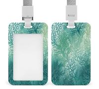 Porte-badge d'identification avec cordon et clip en plastique ABS rigide, porte-badge vertical tendance pour bureau, entreprise et travail quotidien