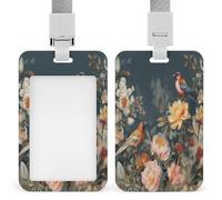 Porte-badge d'identification avec cordon et clip - Porte-carte vertical en plastique ABS rigide, porte-nom tendance pour bureau, entreprise et travail quotidien